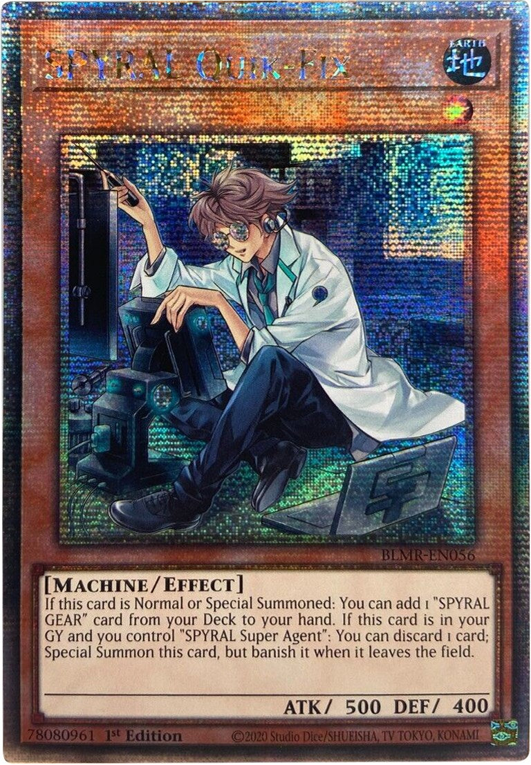 SPYRAL Quik-Fix [BLMR-EN056] Quarter Century Secret Rare | Shuffle n Cut Hobbies & Games