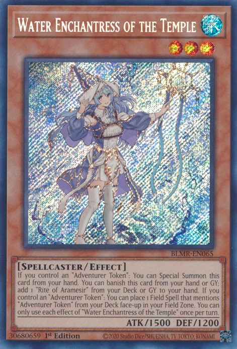 Water Enchantress of the Temple [BLMR-EN065] Secret Rare | Shuffle n Cut Hobbies & Games