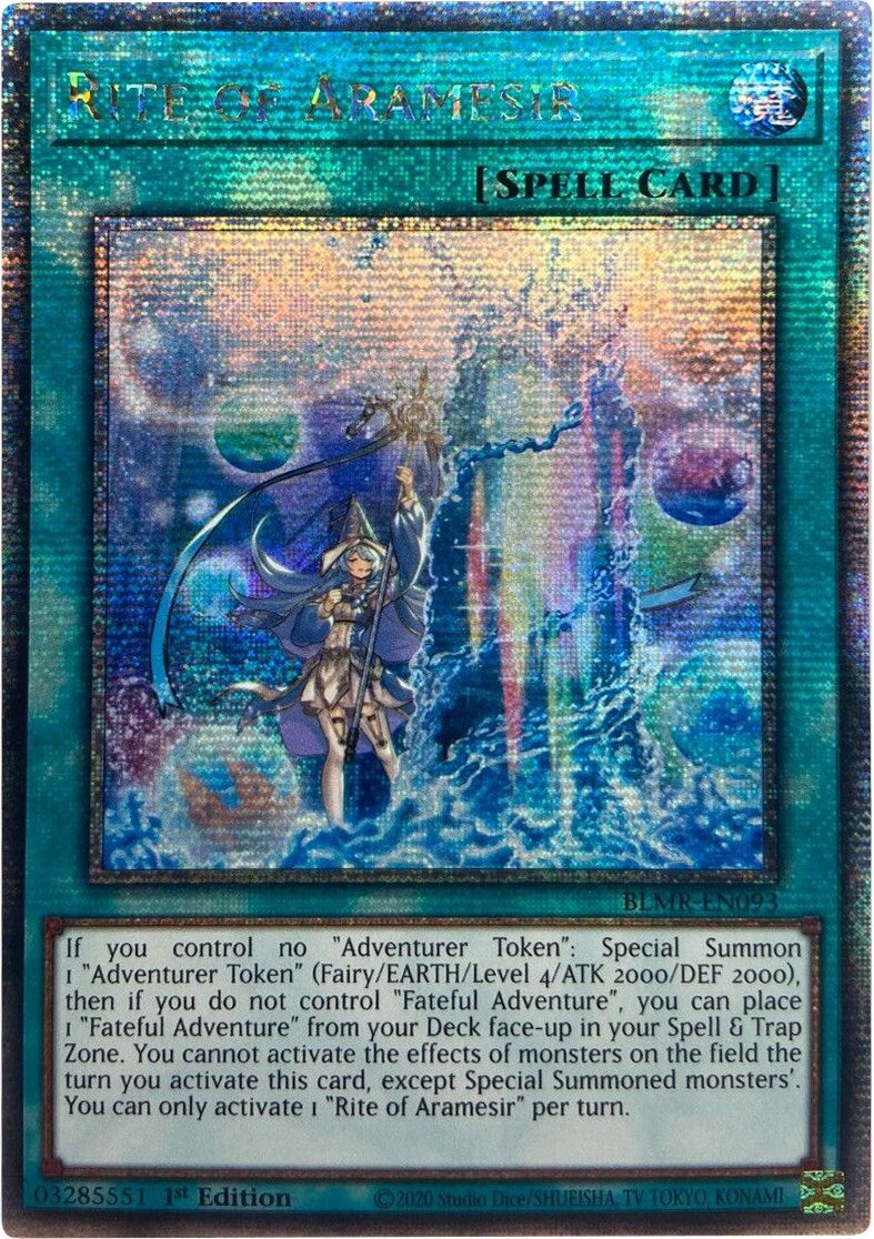 Rite of Aramesir [BLMR-EN093] Quarter Century Secret Rare | Shuffle n Cut Hobbies & Games