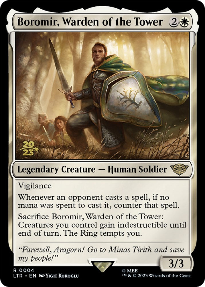 Boromir, Warden of the Tower [The Lord of the Rings: Tales of Middle-Earth Prerelease Promos] | Shuffle n Cut Hobbies & Games