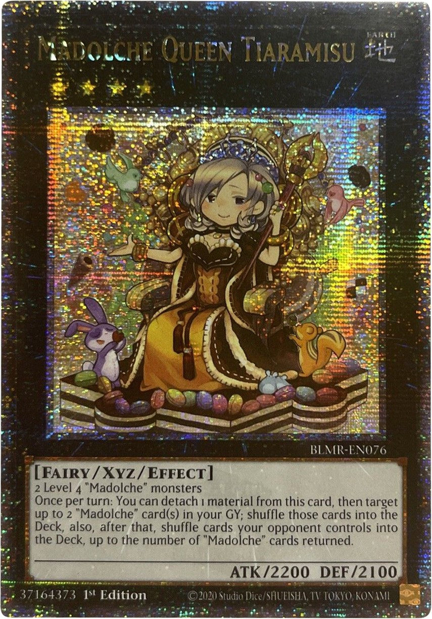 Madolche Queen Tiaramisu [BLMR-EN076] Quarter Century Secret Rare | Shuffle n Cut Hobbies & Games