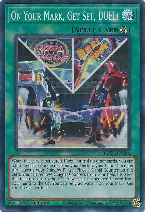 On Your Mark, Get Set, DUEL! [MAZE-EN016] Super Rare | Shuffle n Cut Hobbies & Games