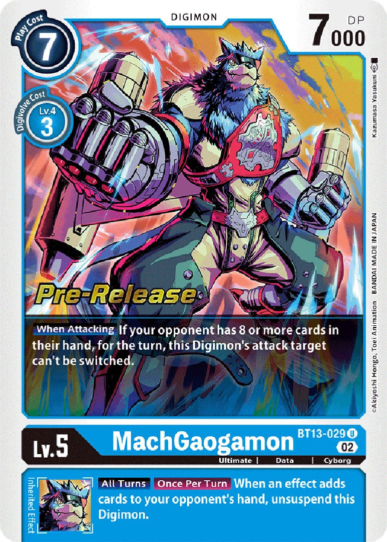 MachGaogamon [BT13-029] [Versus Royal Knight Booster Pre-Release Cards] | Shuffle n Cut Hobbies & Games