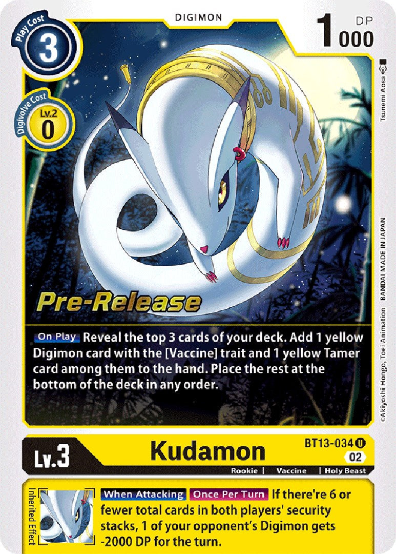 Kudamon [BT13-034] [Versus Royal Knight Booster Pre-Release Cards] | Shuffle n Cut Hobbies & Games