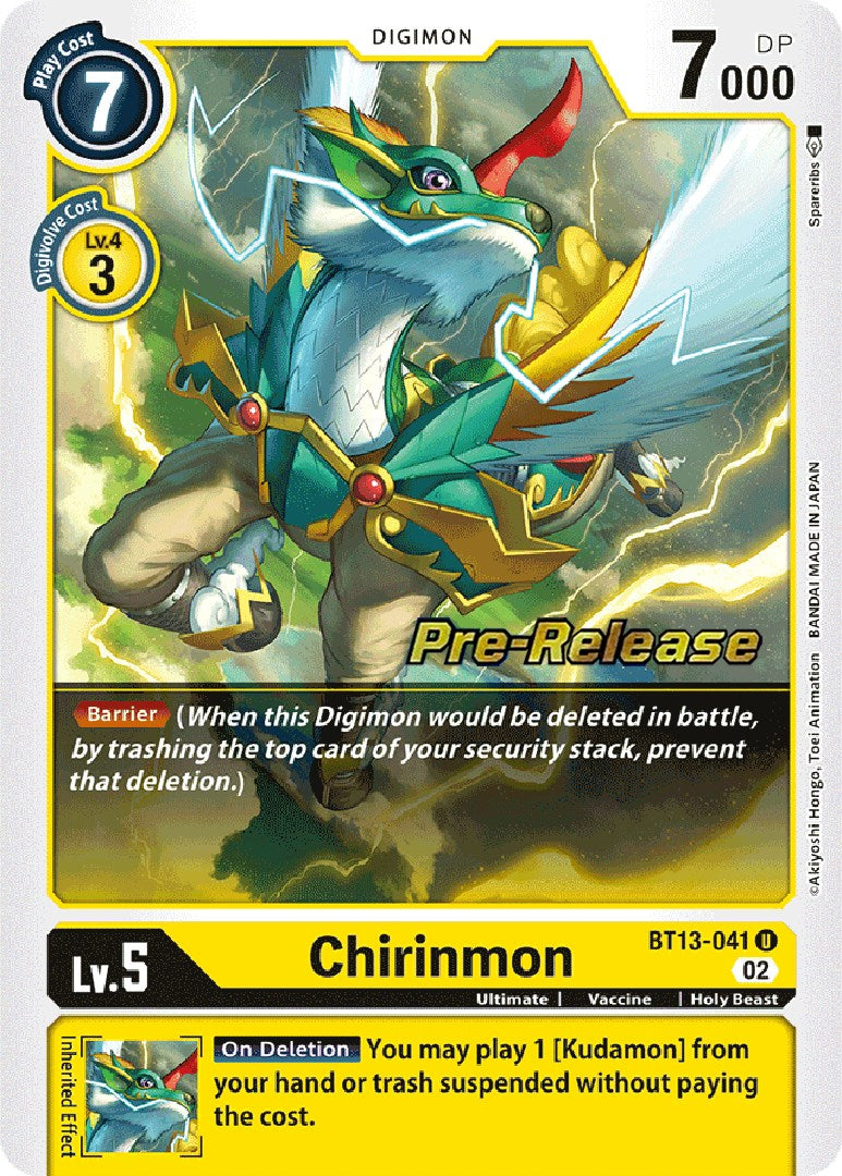 Chirinmon [BT13-041] [Versus Royal Knight Booster Pre-Release Cards] | Shuffle n Cut Hobbies & Games