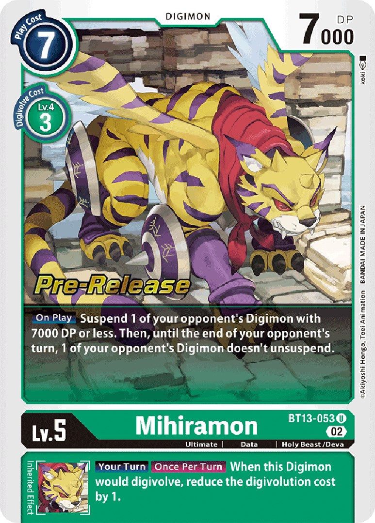 Mihiramon [BT13-053] [Versus Royal Knight Booster Pre-Release Cards] | Shuffle n Cut Hobbies & Games