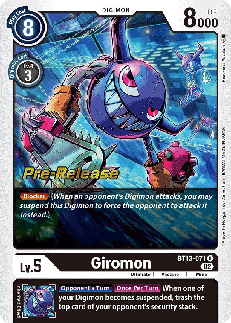 Giromon [BT13-071] [Versus Royal Knight Booster Pre-Release Cards] | Shuffle n Cut Hobbies & Games