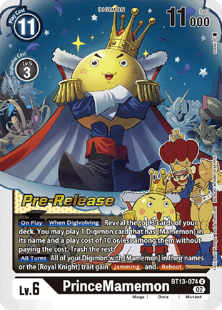 PrinceMamemon [BT13-074] [Versus Royal Knight Booster Pre-Release Cards] | Shuffle n Cut Hobbies & Games