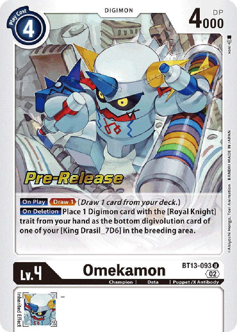 Omekamon [BT13-093] [Versus Royal Knight Booster Pre-Release Cards] | Shuffle n Cut Hobbies & Games