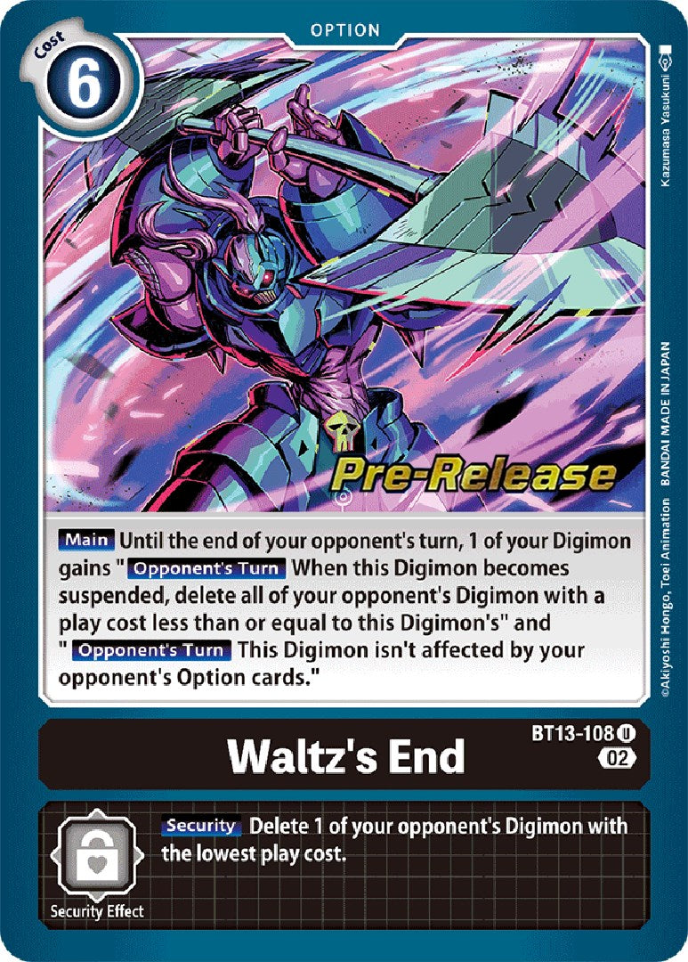 Waltz's End [BT13-108] [Versus Royal Knight Booster Pre-Release Cards] | Shuffle n Cut Hobbies & Games