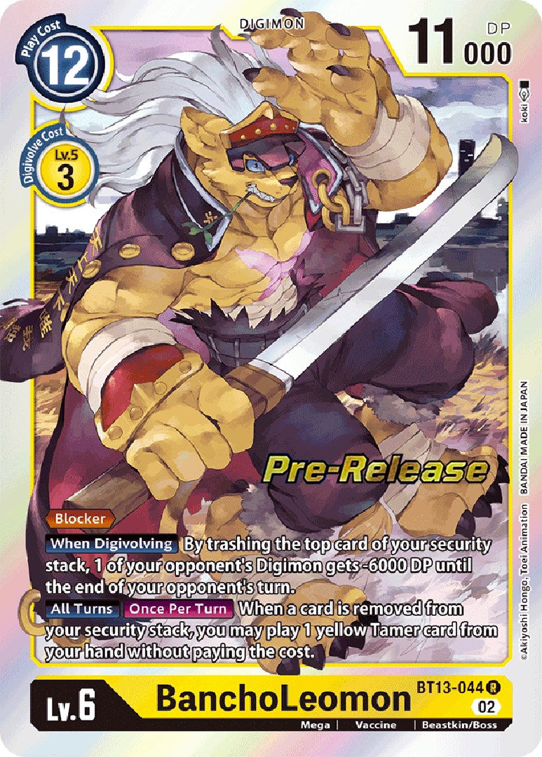 BanchoLeomon [BT13-044] [Versus Royal Knight Booster Pre-Release Cards] | Shuffle n Cut Hobbies & Games