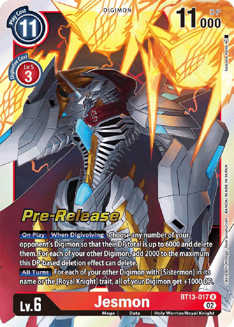 Jesmon [BT13-017] [Versus Royal Knight Booster Pre-Release Cards] | Shuffle n Cut Hobbies & Games