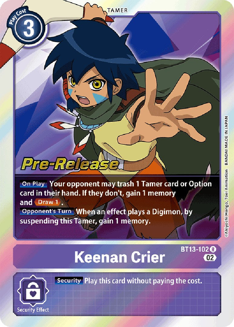 Keenan Crier [BT13-102] [Versus Royal Knight Booster Pre-Release Cards] | Shuffle n Cut Hobbies & Games