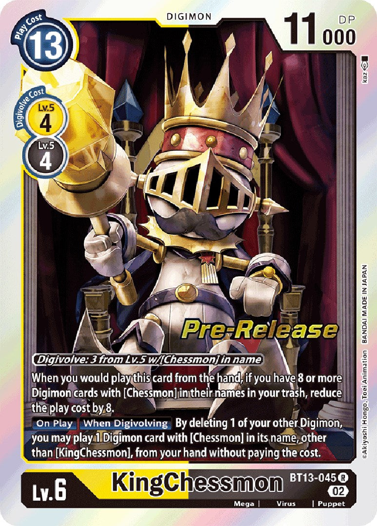 KingChessmon [BT13-045] [Versus Royal Knight Booster Pre-Release Cards] | Shuffle n Cut Hobbies & Games