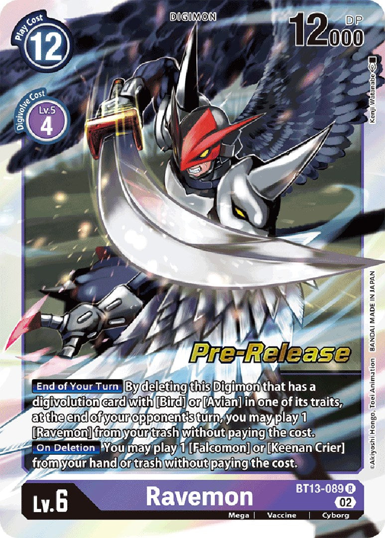 Ravemon [BT13-089] [Versus Royal Knight Booster Pre-Release Cards] | Shuffle n Cut Hobbies & Games