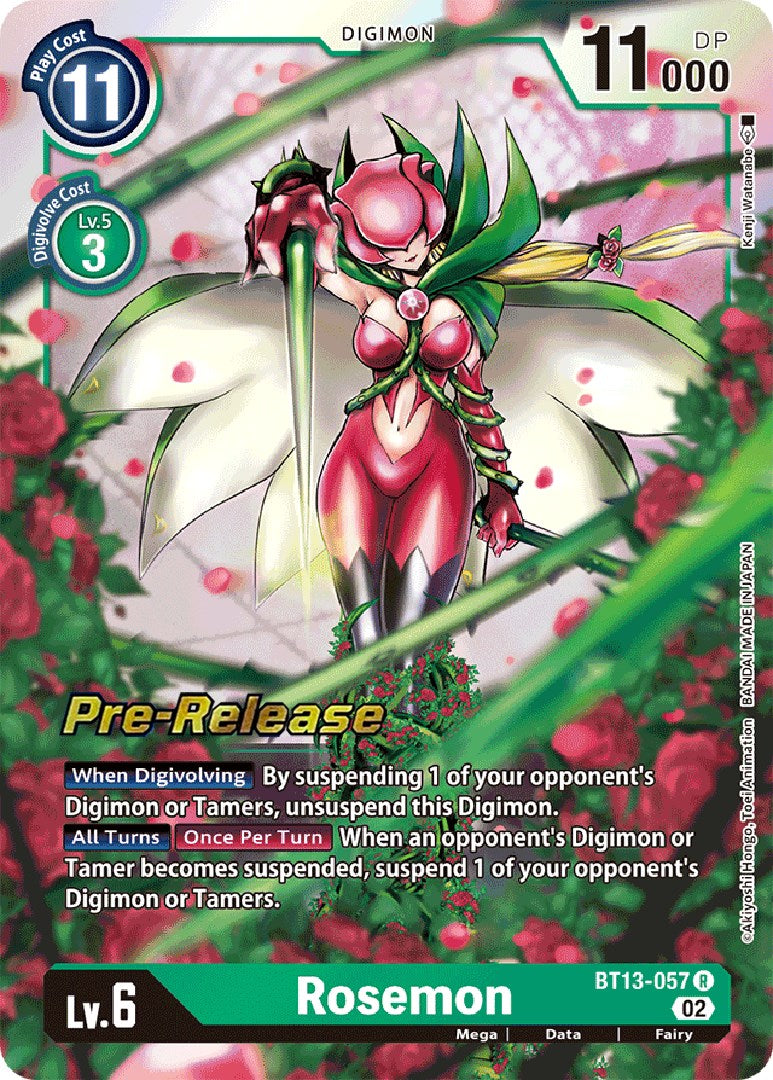 Rosemon [BT13-057] [Versus Royal Knight Booster Pre-Release Cards] | Shuffle n Cut Hobbies & Games