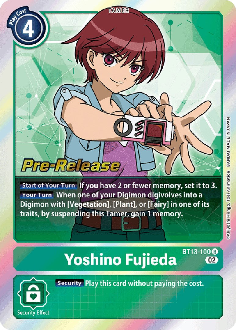 Yoshino Fujieda [BT13-100] [Versus Royal Knight Booster Pre-Release Cards] | Shuffle n Cut Hobbies & Games