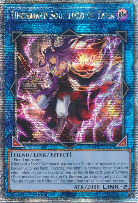 Unchained Soul Lord of Yama [DUNE-EN049] Quarter Century Secret Rare | Shuffle n Cut Hobbies & Games