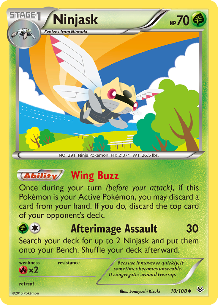 Ninjask (10/108) [XY: Roaring Skies] | Shuffle n Cut Hobbies & Games