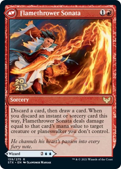 Torrent Sculptor // Flamethrower Sonata [Strixhaven: School of Mages Prerelease Promos] | Shuffle n Cut Hobbies & Games