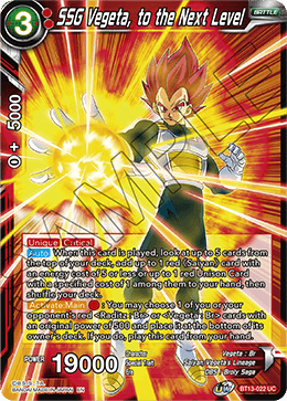 SSG Vegeta, to the Next Level (Uncommon) [BT13-022] | Shuffle n Cut Hobbies & Games