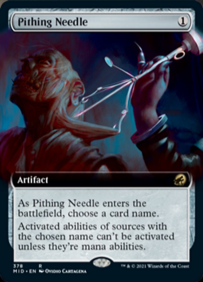 Pithing Needle (Extended Art) [Innistrad: Midnight Hunt] | Shuffle n Cut Hobbies & Games