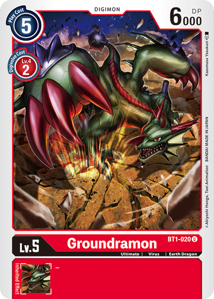 Groundramon [BT1-020] [Release Special Booster Ver.1.0] | Shuffle n Cut Hobbies & Games