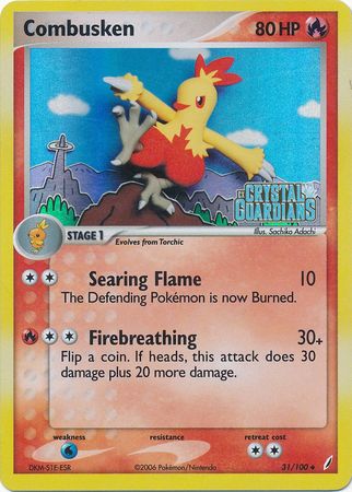 Combusken (31/100) (Stamped) [EX: Crystal Guardians] | Shuffle n Cut Hobbies & Games