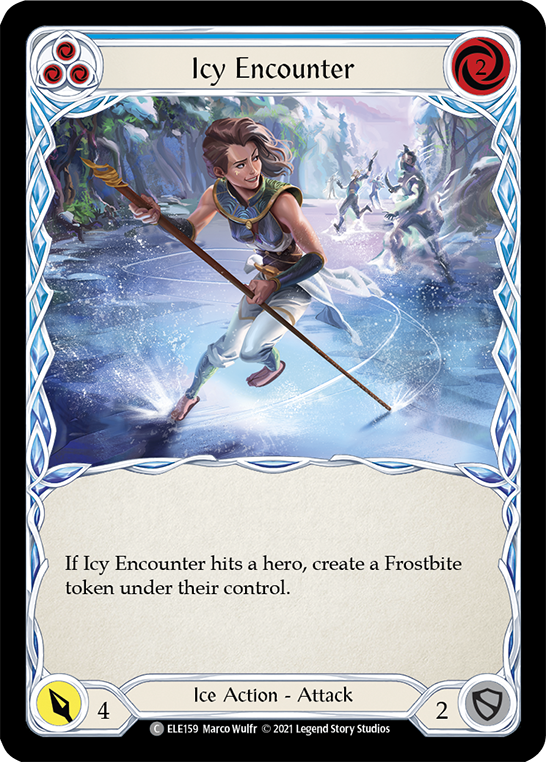 Icy Encounter (Blue) [ELE159] (Tales of Aria)  1st Edition Normal | Shuffle n Cut Hobbies & Games