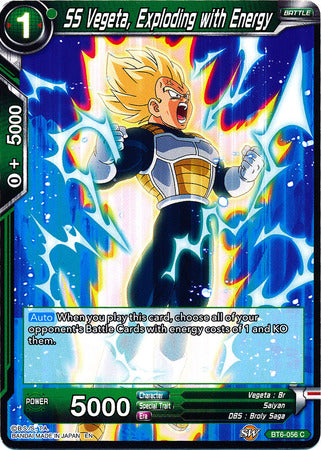 SS Vegeta, Exploding with Energy [BT6-056] | Shuffle n Cut Hobbies & Games