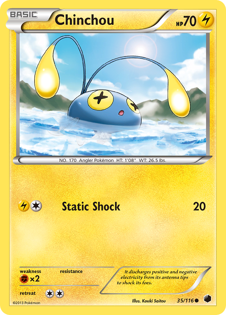 Chinchou (35/116) [Black & White: Plasma Freeze] | Shuffle n Cut Hobbies & Games