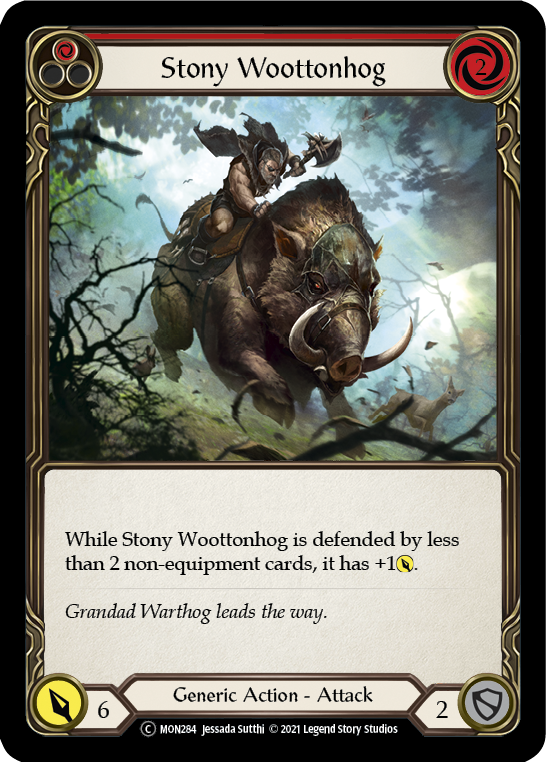 Stony Woottonhog (Red) [U-MON284-RF] Unlimited Rainbow Foil | Shuffle n Cut Hobbies & Games