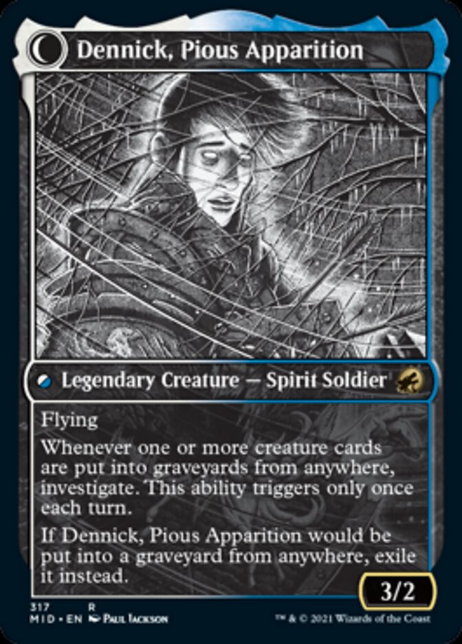 Dennick, Pious Apprentice // Dennick, Pious Apparition (Showcase Eternal Night) [Innistrad: Midnight Hunt] | Shuffle n Cut Hobbies & Games