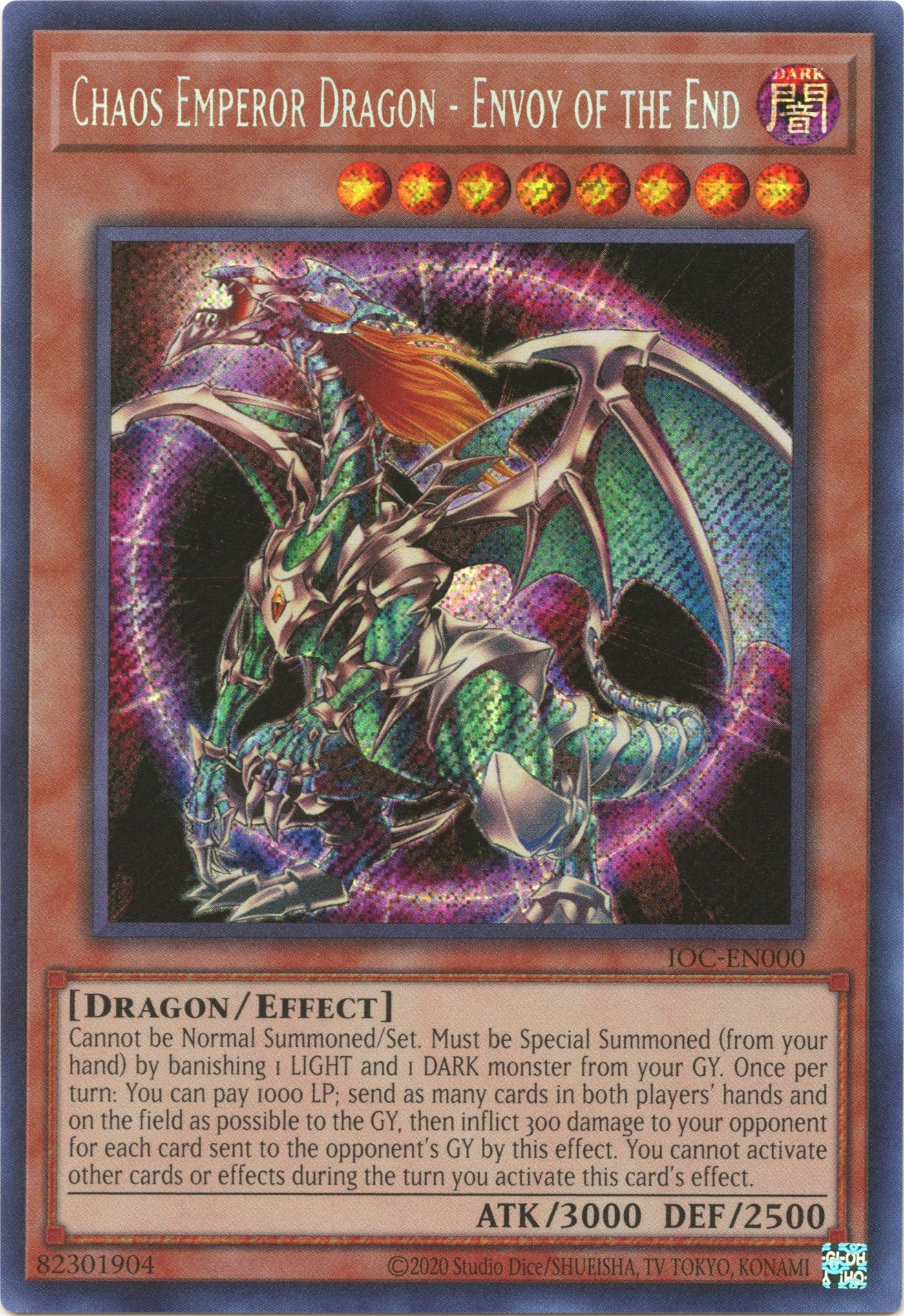 Chaos Emperor Dragon - Envoy of the End (25th Anniversary) [IOC-EN000] Secret Rare | Shuffle n Cut Hobbies & Games