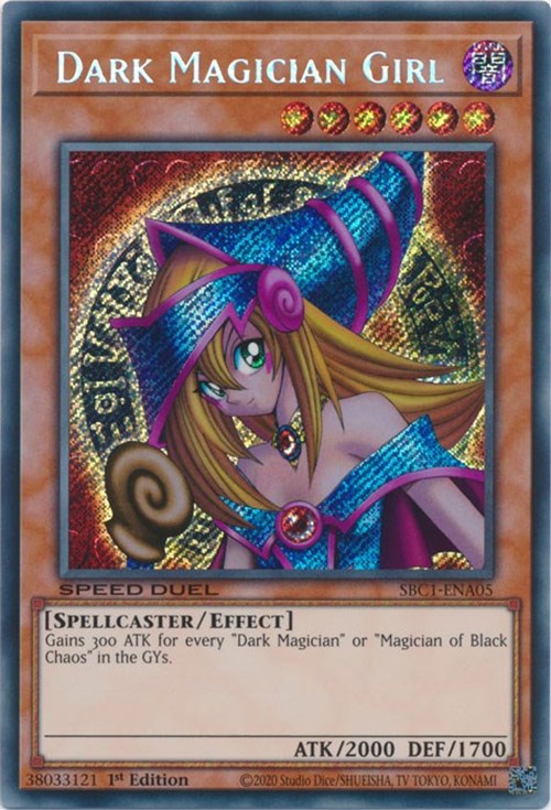 Dark Magician Girl [SBC1-ENA05] Secret Rare | Shuffle n Cut Hobbies & Games