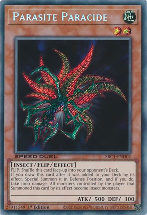 Parasite Paracide [SBC1-END02] Secret Rare | Shuffle n Cut Hobbies & Games