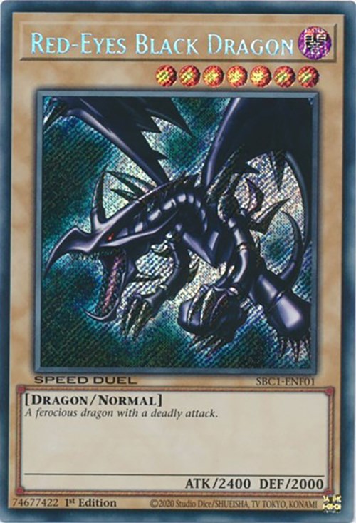 Red-Eyes Black Dragon [SBC1-ENF01] Secret Rare | Shuffle n Cut Hobbies & Games