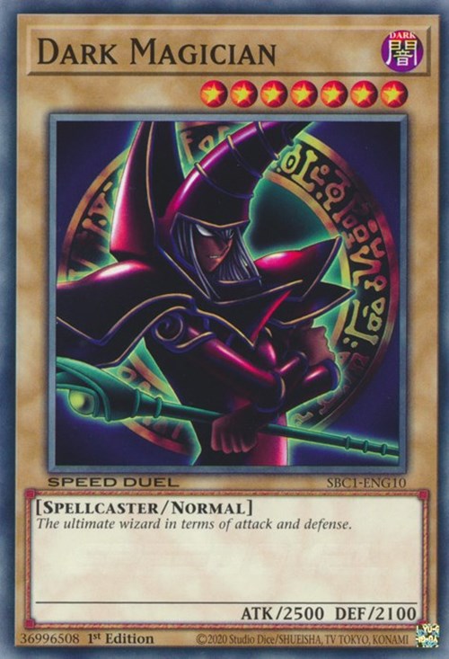 Dark Magician [SBC1-ENG10] Common | Shuffle n Cut Hobbies & Games