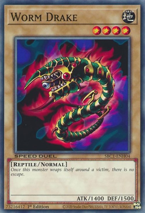 Worm Drake [SBC1-ENH04] Common | Shuffle n Cut Hobbies & Games