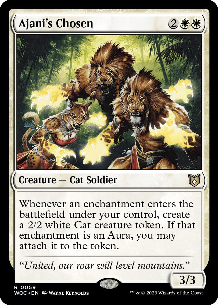 Ajani's Chosen [Wilds of Eldraine Commander] | Shuffle n Cut Hobbies & Games