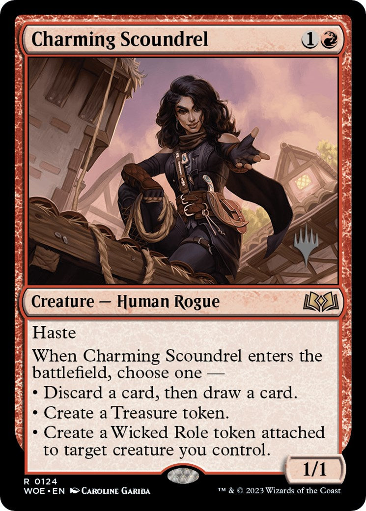 Charming Scoundrel (Promo Pack) [Wilds of Eldraine Promos] | Shuffle n Cut Hobbies & Games