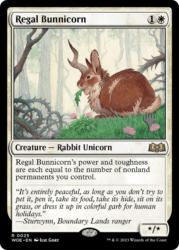 Regal Bunnicorn (Promo Pack) [Wilds of Eldraine Promos] | Shuffle n Cut Hobbies & Games