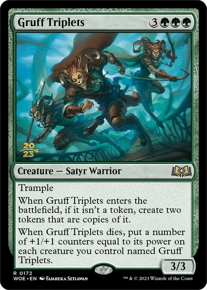 Gruff Triplets [Wilds of Eldraine Prerelease Promos] | Shuffle n Cut Hobbies & Games