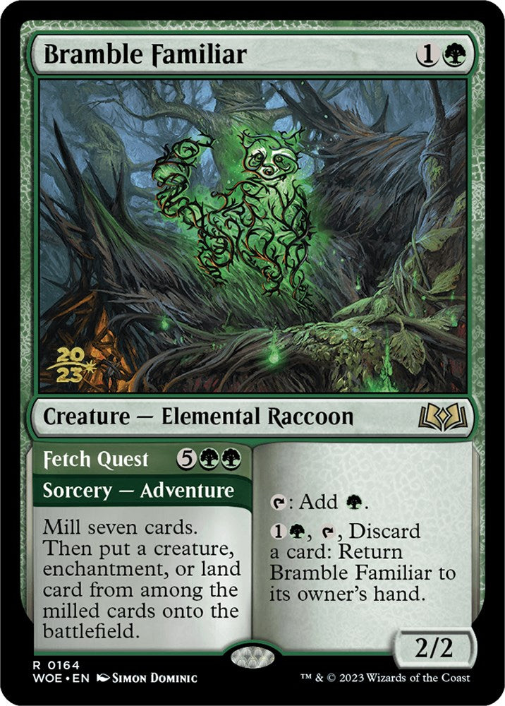 Bramble Familiar // Fetch Quest [Wilds of Eldraine Prerelease Promos] | Shuffle n Cut Hobbies & Games