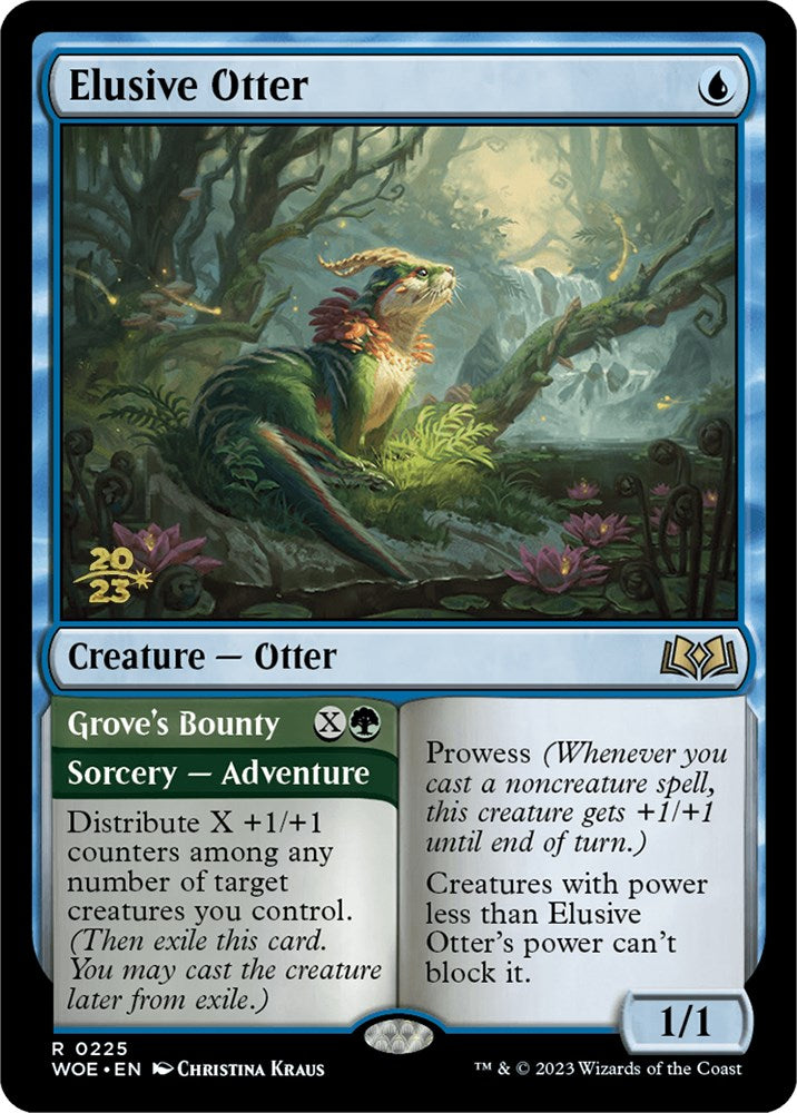 Elusive Otter // Grove's Bounty [Wilds of Eldraine Prerelease Promos] | Shuffle n Cut Hobbies & Games