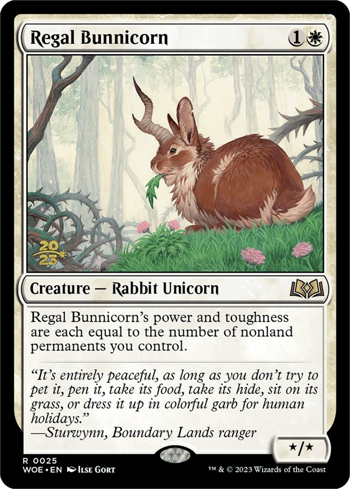 Regal Bunnicorn [Wilds of Eldraine Prerelease Promos] | Shuffle n Cut Hobbies & Games