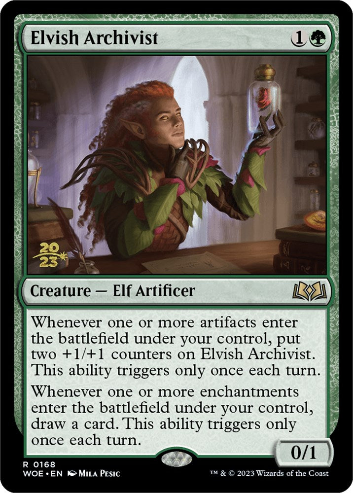 Elvish Archivist [Wilds of Eldraine Prerelease Promos] | Shuffle n Cut Hobbies & Games