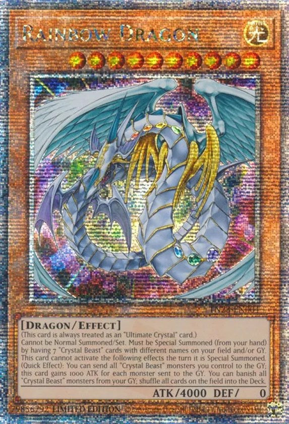 Rainbow Dragon [TN23-EN004] Quarter Century Secret Rare | Shuffle n Cut Hobbies & Games