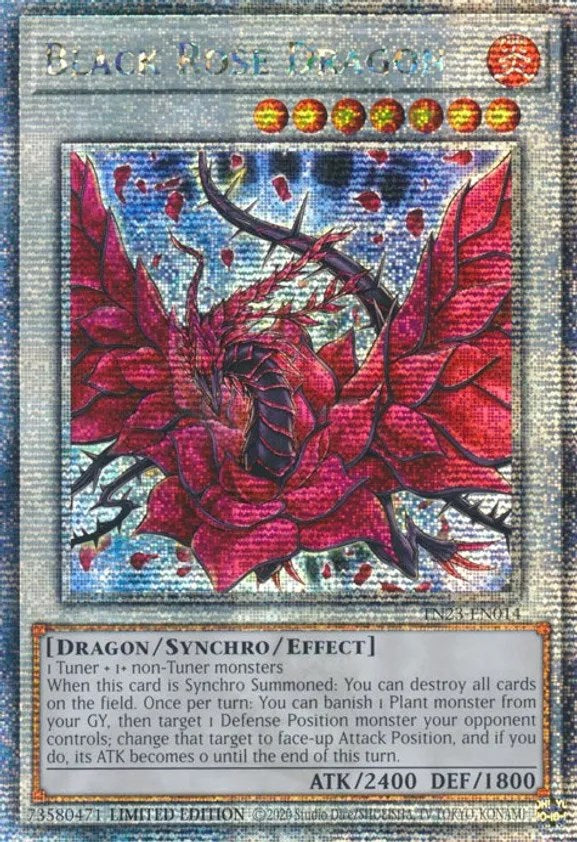 Black Rose Dragon [TN23-EN014] Quarter Century Secret Rare | Shuffle n Cut Hobbies & Games