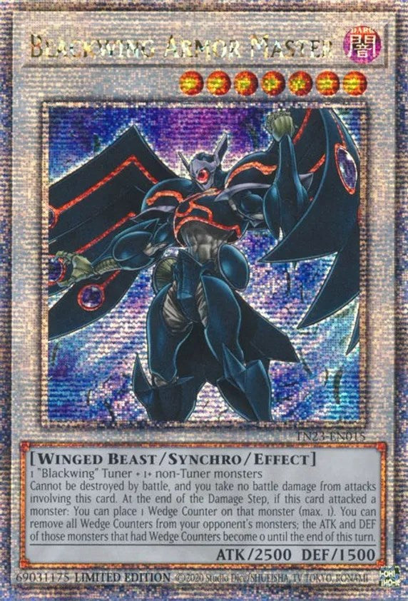 Blackwing Armor Master [TN23-EN015] Quarter Century Secret Rare | Shuffle n Cut Hobbies & Games